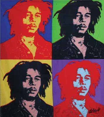 Bob Marley Fleece Warhol Blanket - Smokin Js