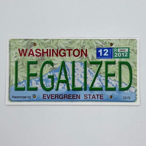 Legalized Washington License Plate - Smokin Js