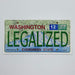 Legalized Washington License Plate - Smokin Js