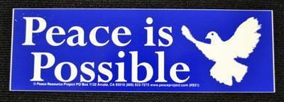 Peace is Possible Sticker - Smokin Js