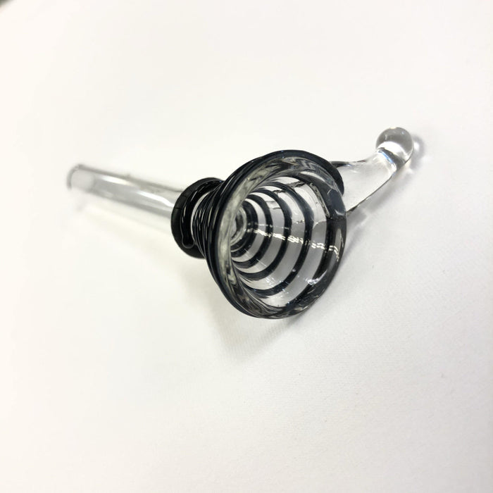 9.5mm Black Swirl Cone Bowl - Smokin Js