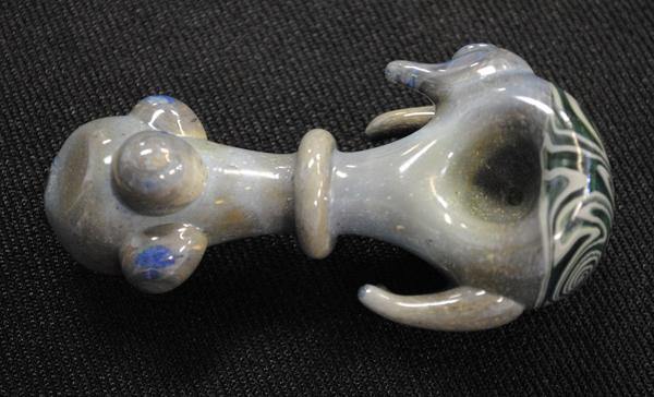 Blow-in Technique Hand Blown Glass Pipe with Reversal - Smokin Js