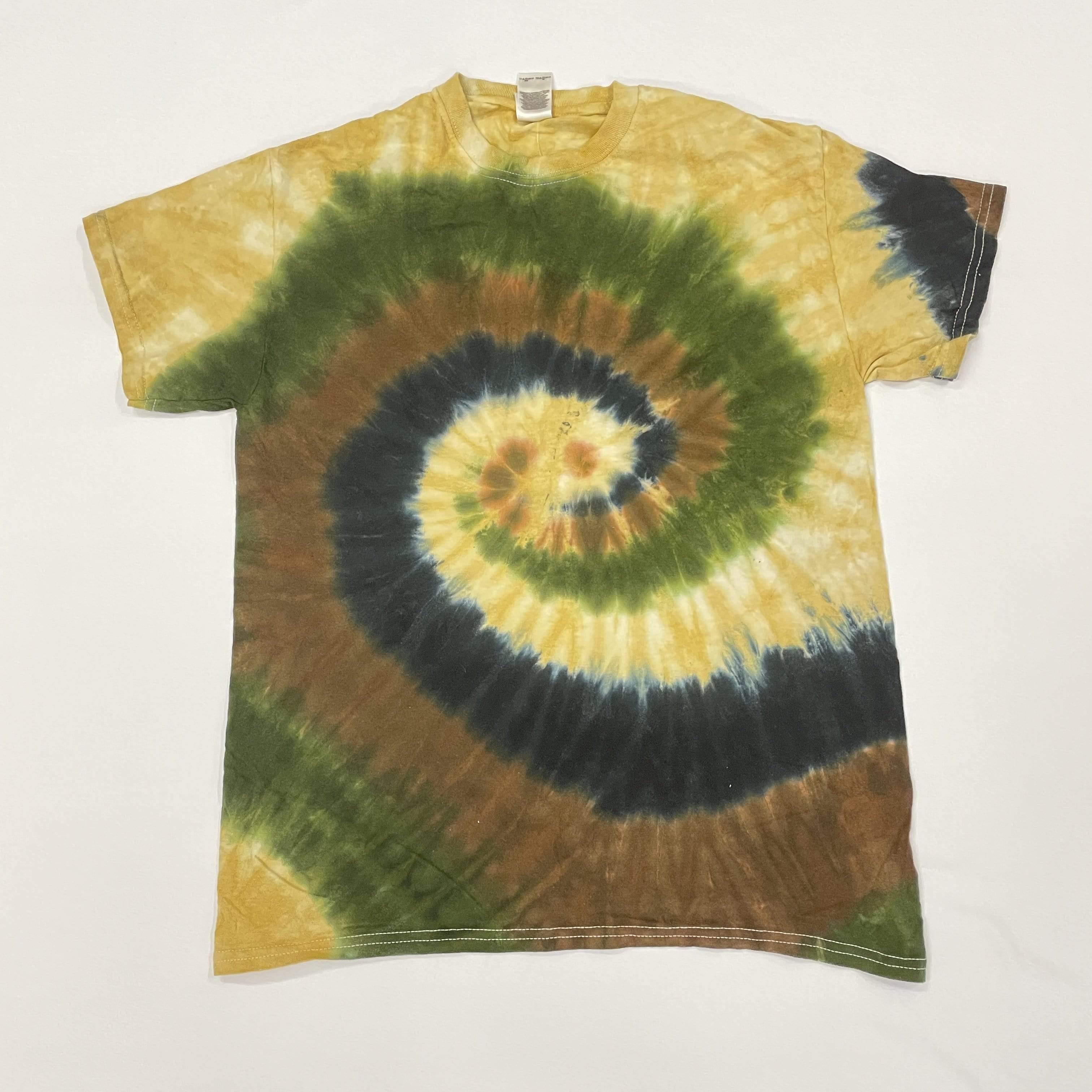 Camouflage Spiral Tie Dye T-shirt made by Hippies Tie Dye in 