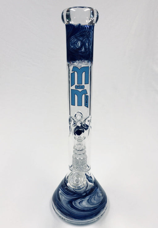 Custom Gold Fumed Swirl Ice Perc Waterpipe - Smokin Js