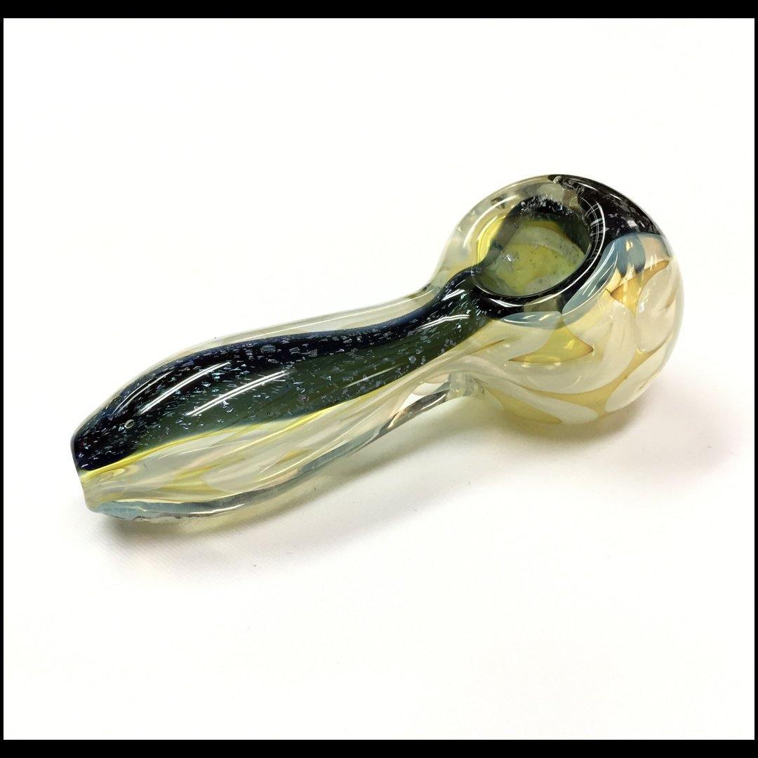 Gold Fumed Dichroic Glass Pipe