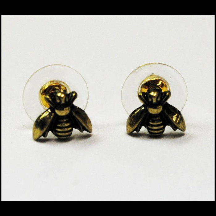 Gold Post Bubble Bee Earings - Smokin Js
