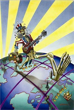 Grateful Dead European Tour Poster - Smokin Js