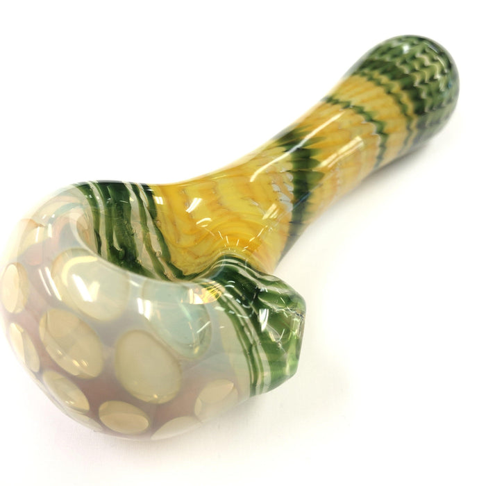Honeycomb Head Color Changing Glass Pipe - Smokin Js