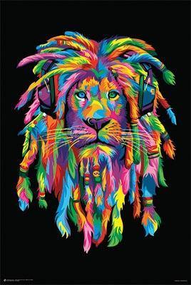 Lion Rasta Poster - Smokin Js