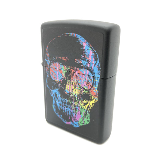 Neon Painted Skull Zippo Lighter - Smokin Js