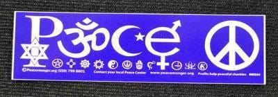 Peace Om Small Sticker - Smokin Js