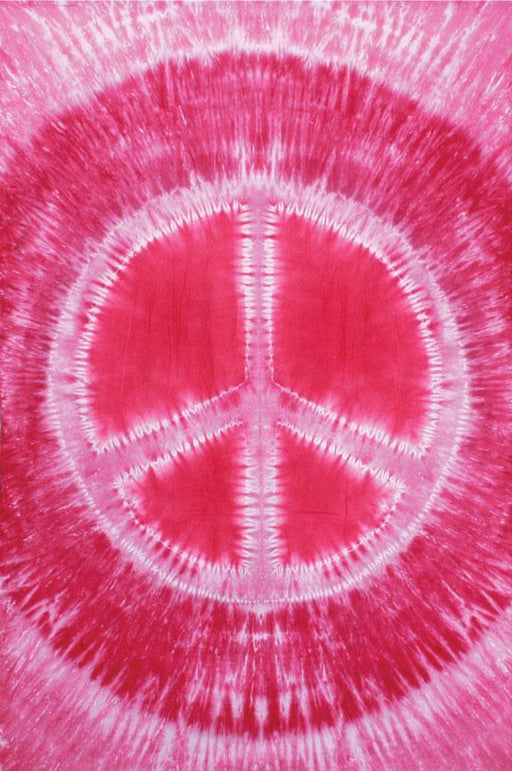 Pink Peace Sign Tie Dye Tapestry - Smokin Js
