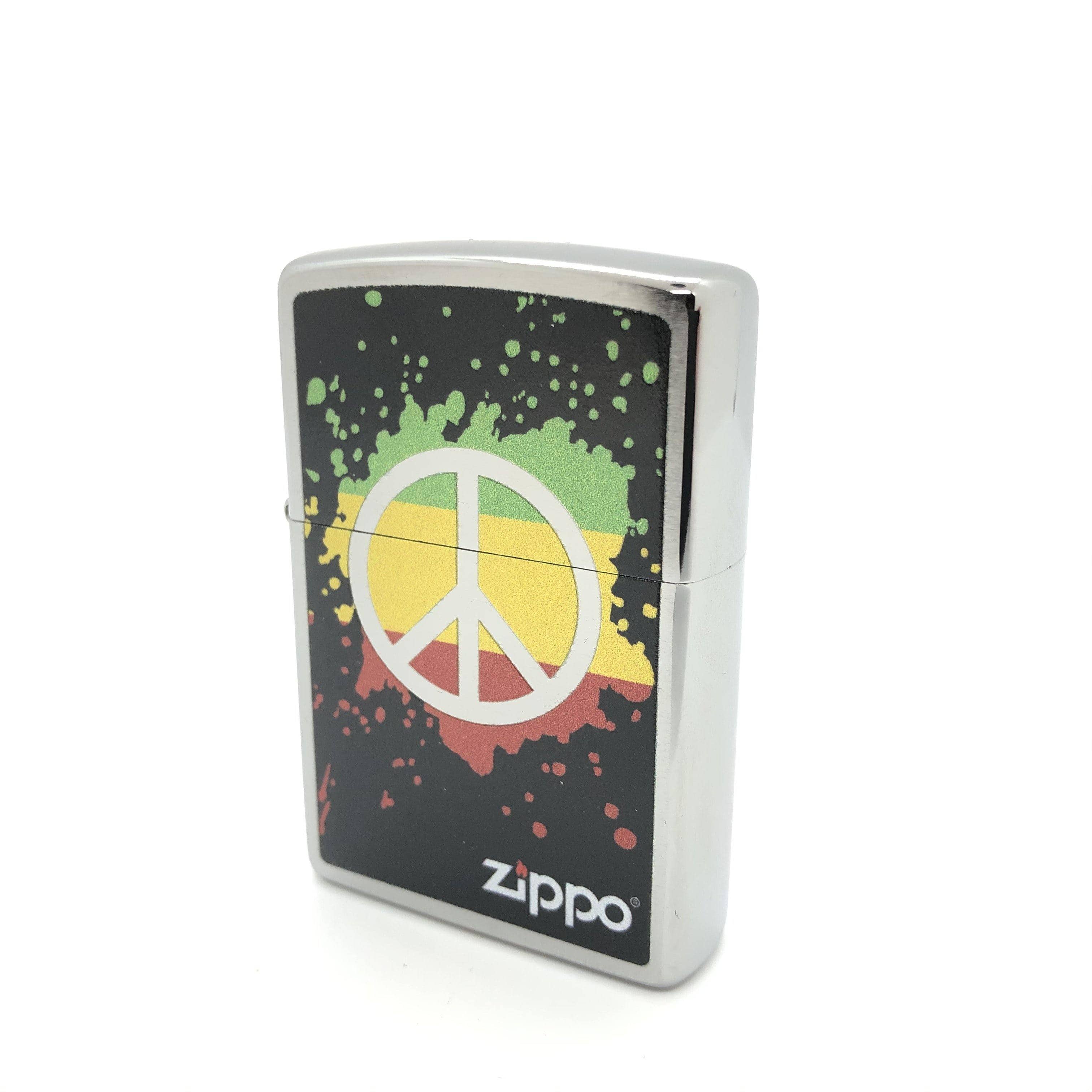 Rasta Peace Symbol Zippo Lighter — Smokin Js