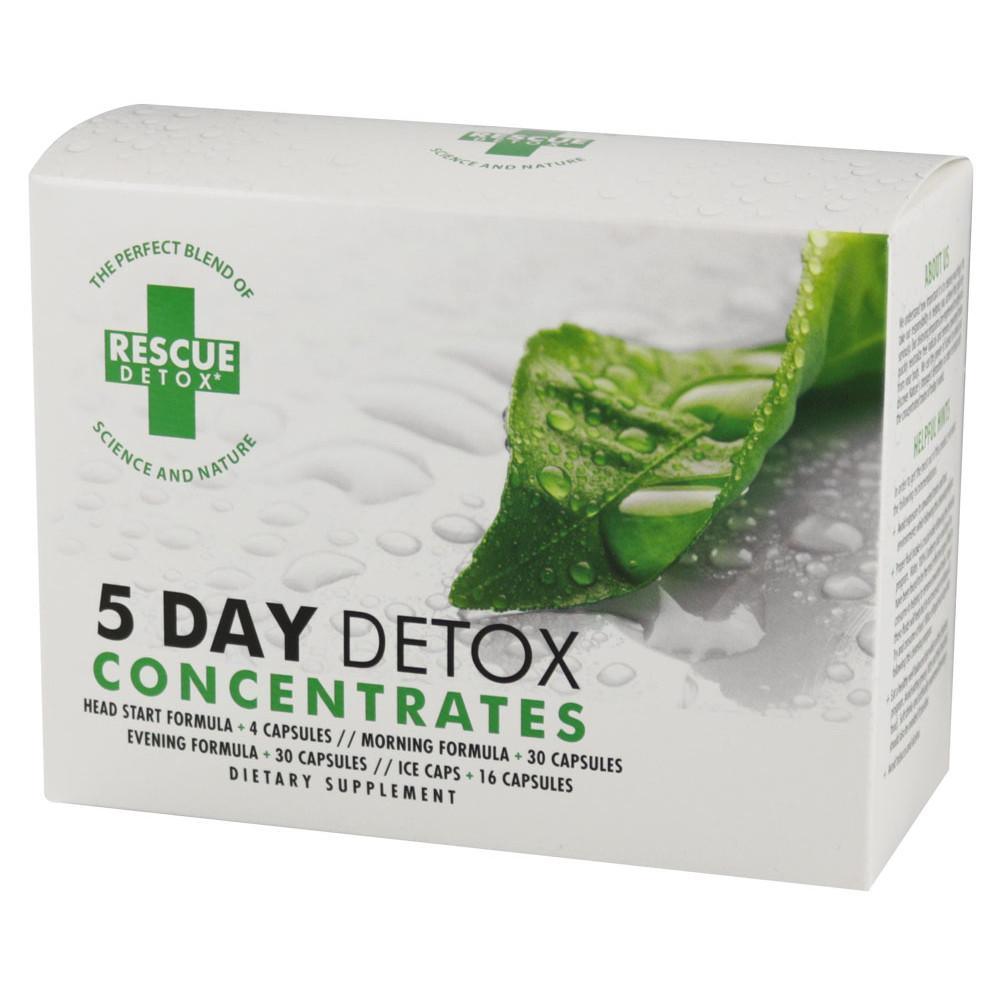 Rescue Detox 5 Day Permanent Detox Kit - 72ct Capsules | Comprehensive Full  Body Cleanse with Bonus Instant ICE Caps