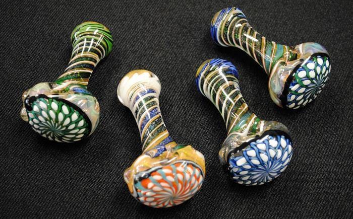 Reticello and Dichroic Hand Pipe - Smokin Js