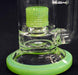 Slyme Green Hand Blown Glass Double Perc Water Pipe - Smokin Js
