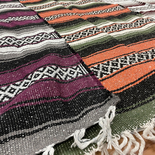 Striped Mexican Falsa Blanket - Smokin Js
