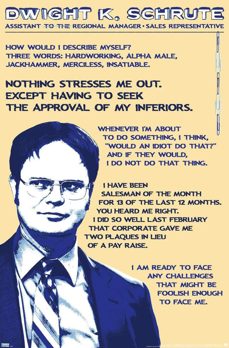 The Office Dwight Schrute Rolled Poster - Smokin Js