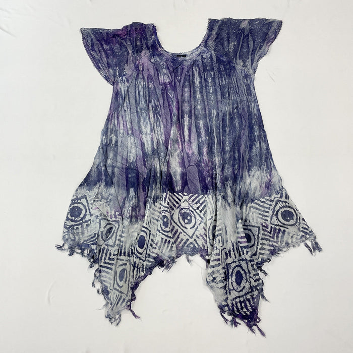 Tie Dye Print Fringe Dress - Smokin Js