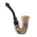 Traditional Wood Grained Sherlock Glass Pipe - Smokin Js