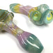 Worked Raked Glass Pipe with Magnification Beads - Smokin Js
