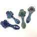 Worked Raked Glass Pipe with Magnification Beads - Smokin Js